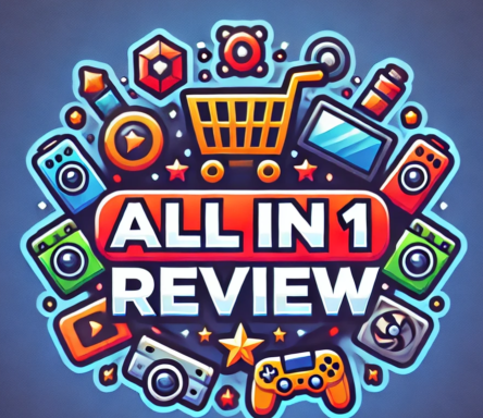 All-in-One Review logo showcasing expert reviews on viral products, video games, and electronics.